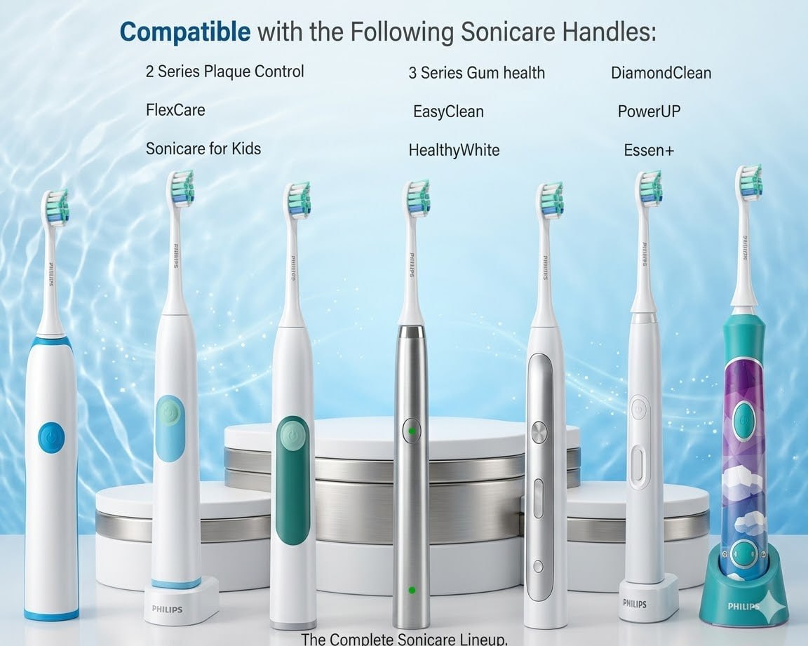 Compatible Philips Sonicare handle families visual reference