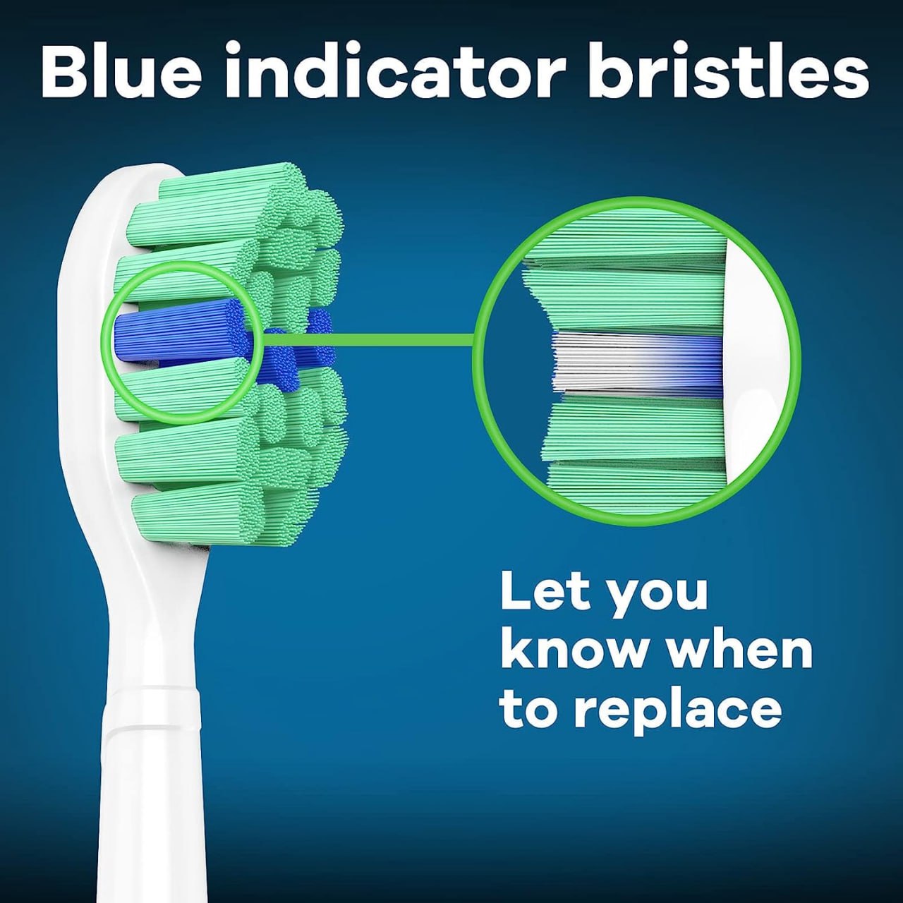 Indicator bristles showing replacement reminder